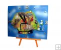 Ceas - suvenir Romania-harta turistica