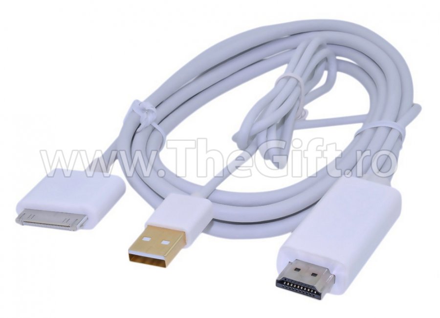 Cablu HDMI cu USB pentru iPad / iPhone / iTouch - Apasa pe imagine pentru inchidere
