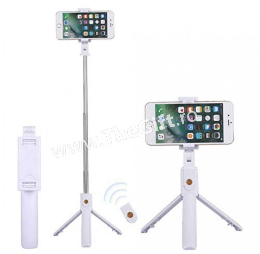 Stick selfie, cu tripod si telecomanda Bluetooth, K07 - Apasa pe imagine pentru inchidere