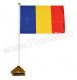 Mini steag Romania, cu maner si suport Mini steag Romania, cu maner si suport