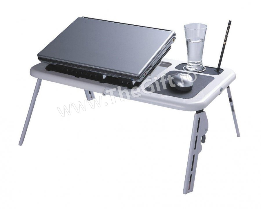 E Table masa laptop cu coolere, suport pahar si mouse pad - Apasa pe imagine pentru inchidere