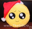 Perna emoticon, cu caciula de Mos Craciun