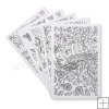Set de colorat pentru adulti, 10 planse si 12 creioane colorate