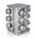 Set pentru condimente, 13 piese, cu suport rotativ din inox