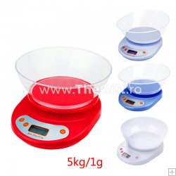Cantar de bucatarie compact, cu bol, 5 kg
