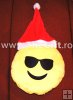 Perna emoticon, cu caciula de Mos Craciun
