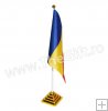 Mini steag Romania, cu maner si suport