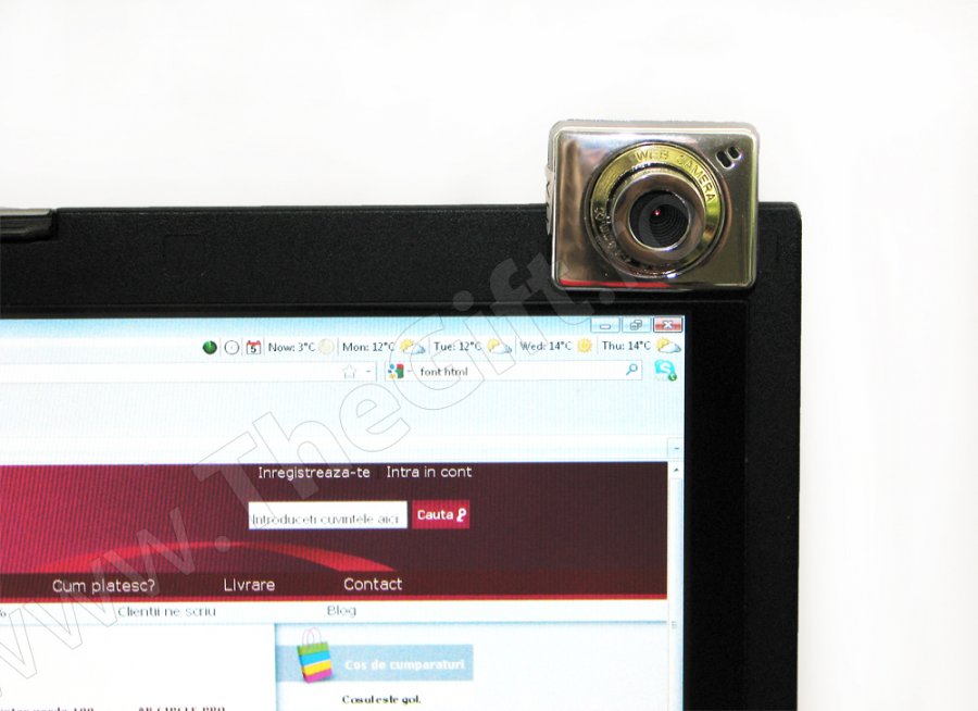 Mini camera web cu cablu retractabil - Apasa pe imagine pentru inchidere