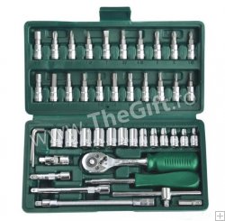 Set de unelte 1/4’’, 46 piese din chrome vanadium