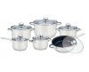 Set oale din inox, tigaie teflonata, 12 piese, Grunberg