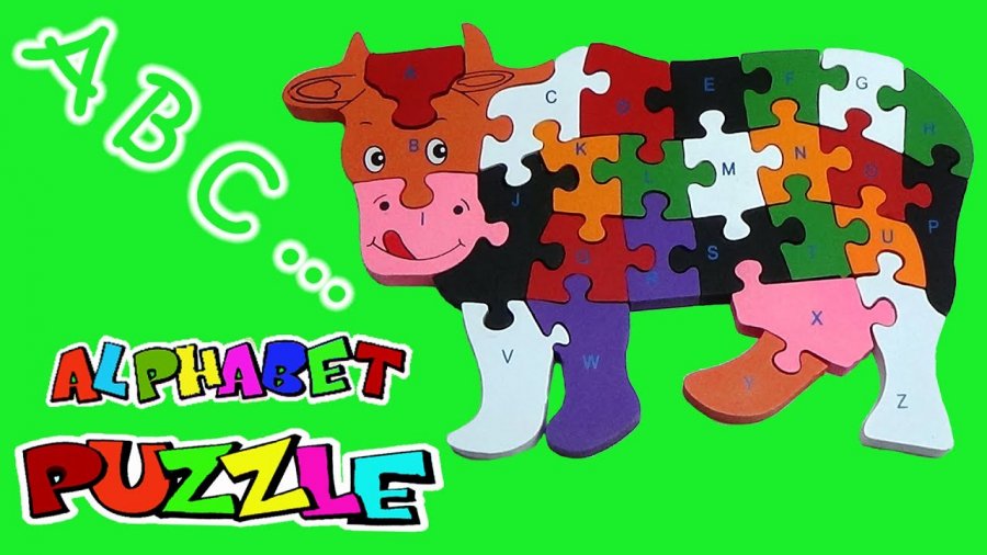 Puzzle 3 D din lemn, alfabetul - Apasa pe imagine pentru inchidere