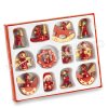 Set de 12 decoratiuni din lemn, pentru Craciun