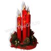 Ornament luminos 5 lumanari din lemn