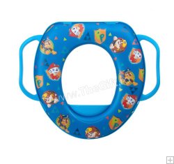 Colac reductor capitonat, cu manere, pentru WC copii