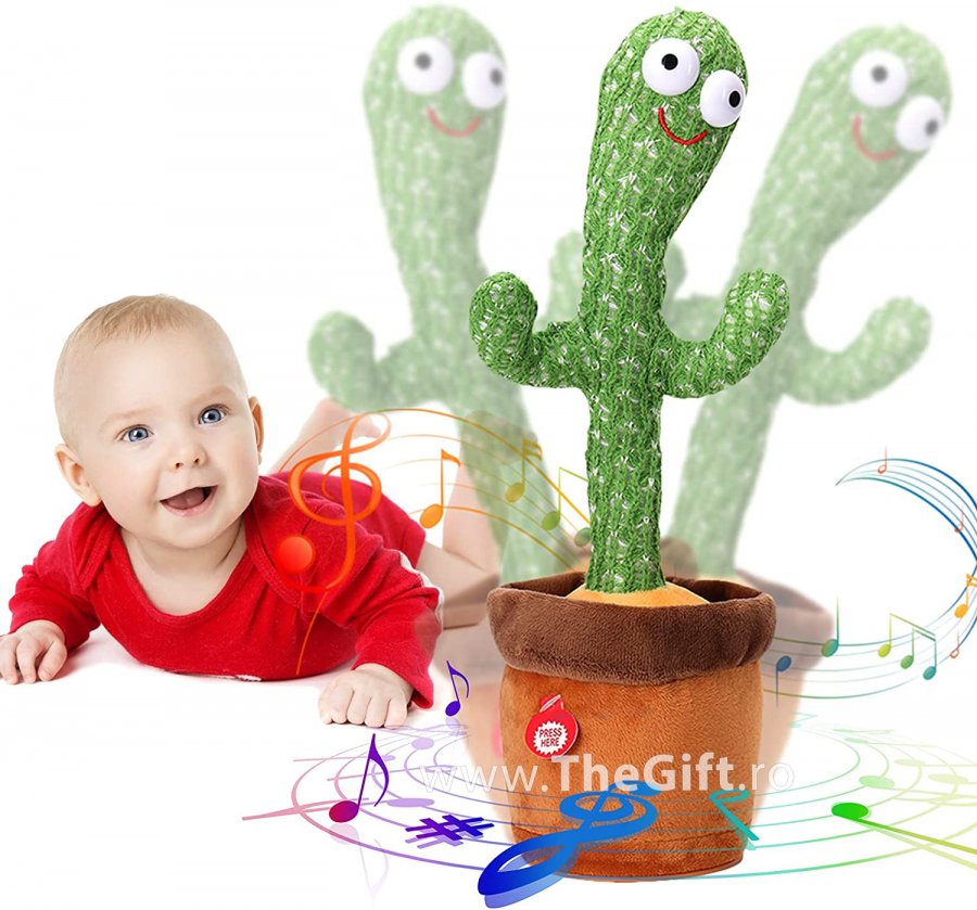 Jucarie interactiva, cactus vorbaret si dansator - Apasa pe imagine pentru inchidere