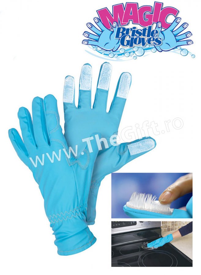 Manusi pentru menaj, Magic Bristle Gloves - Apasa pe imagine pentru inchidere