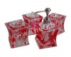 Set de baie 4 piese, rosii