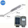 Stalp de iluminat pentru exterior cu panou solar de 20W
