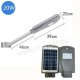 Stalp de iluminat pentru exterior cu panou solar de 20W