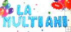 Baloane din folie, mesajul "La multi ani"