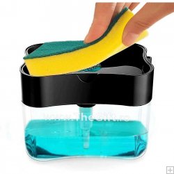Dozator detergent de vase, cu burete bonus