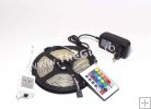 Banda led RGB de 5 metri, cu telecomanda si adaptor