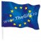 Mini steag UE, cu maner