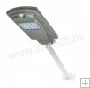 Stalp de iluminat pentru exterior cu panou solar de 20W