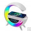 Lampa LED RGB, incarcare Wireless, Bluetooth, ceas, radio