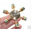 Fidget Spinner Rainbow, in cutie din piele