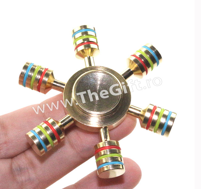 Fidget Spinner Rainbow, in cutie din piele