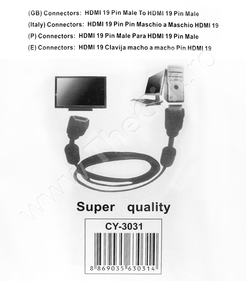 Cablu HDMI 1.3, 19 pini Tata- mini HDMI Tata - Apasa pe imagine pentru inchidere