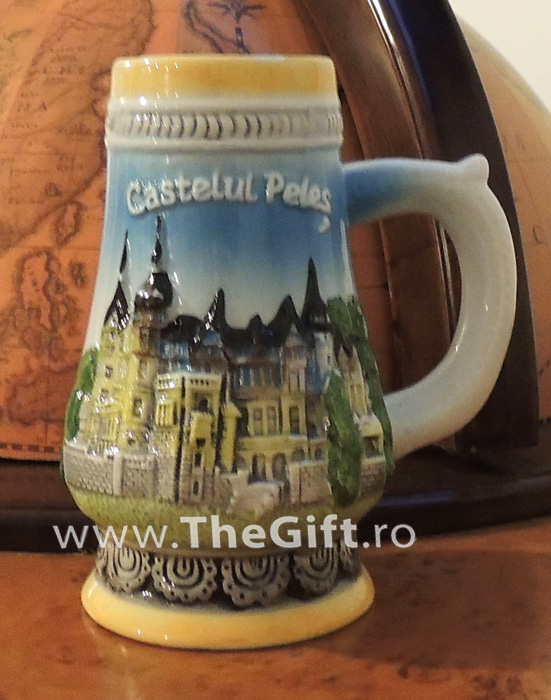 Halba din ceramica Romania, Castelul Peles - Apasa pe imagine pentru inchidere