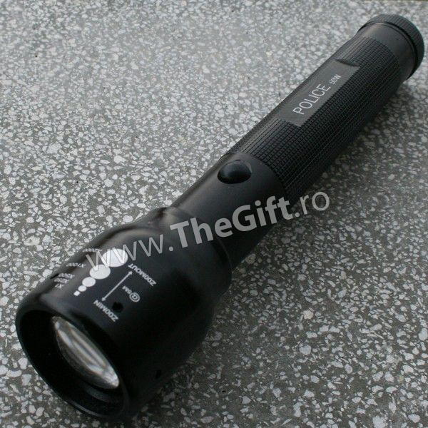 Lanterna Profesionala POLICE 35W Led Luxeon si lupa cu zoom