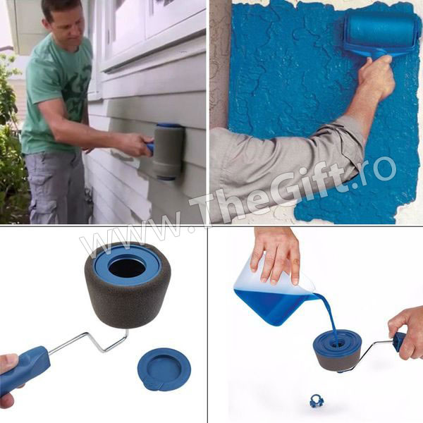 Paint Roller, set de trafaleti cu 6 piese, rezervor incorporat - Apasa pe imagine pentru inchidere
