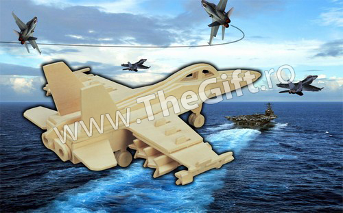 Puzzle 3D lemn, F18 Hornet