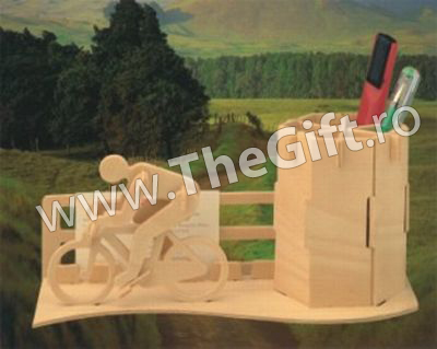 Puzzle 3D Suport de pixuri cu bicicleta