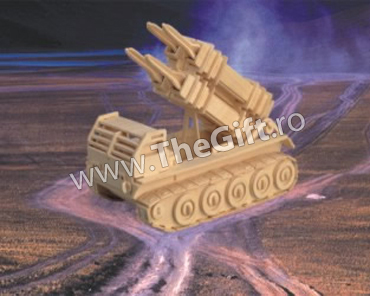 Puzzle 3D lemn Tanc cu rachete