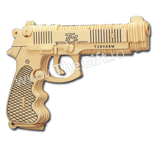 Puzzle 3D lemn - Pistol