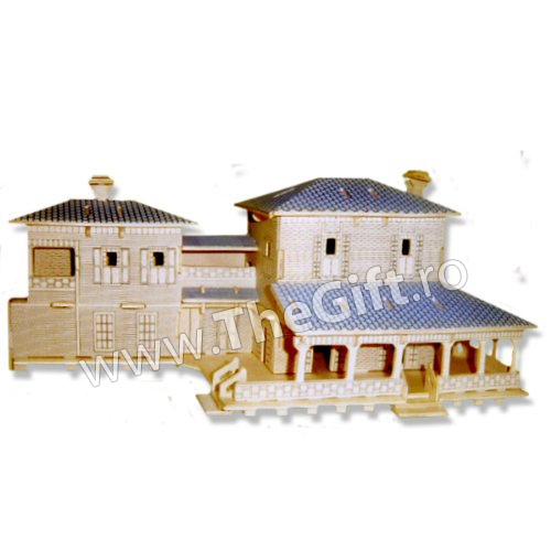 Puzzle 3D lemn Vila USA