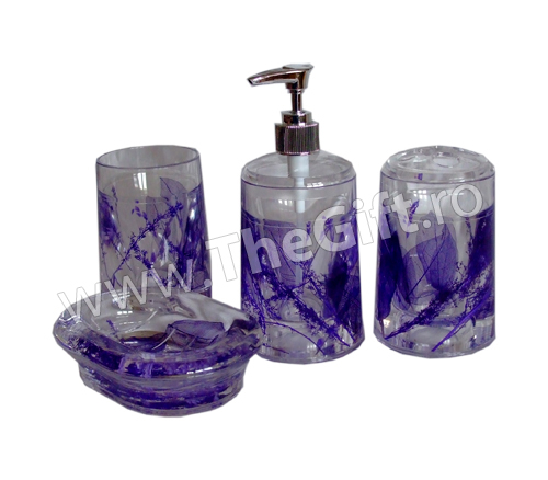 Set de baie 4 piese, mov