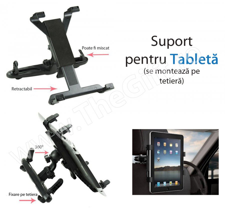 Suport tetiera pentru iPad, tableta Samsung