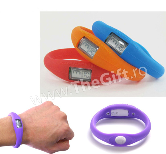 Bratara Power Balance cu ceas