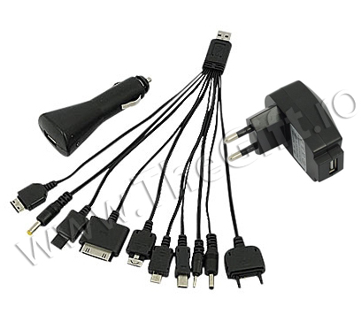 Adaptor USB/Auto/220V 10 in 1