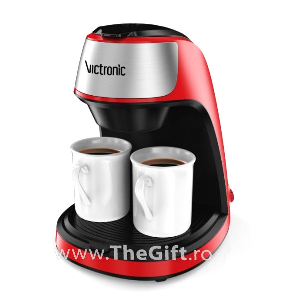 Filtru de cafea modern, cu doua cesti de ceramica bonus