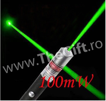 Laser pointer verde 500 mW, cu 5 capete