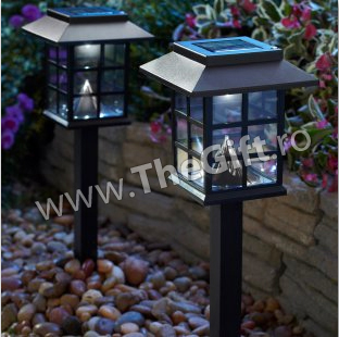 Set 2 lampi solare ecologice, pentru gradina