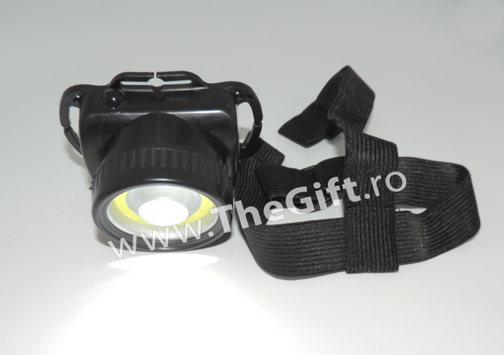 Lanterna frontala 3W COB LED, lumeni