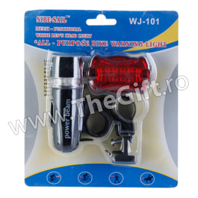 Set lanterne cu LEDuri de avertizare pentru bicicleta