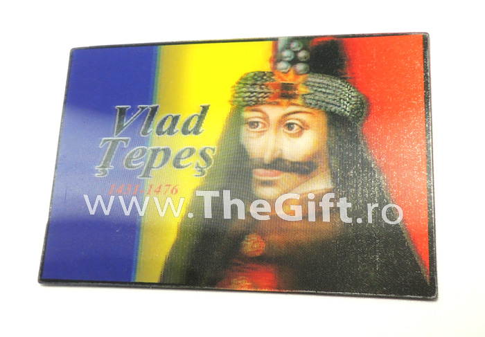 Magnet de frigider tricolor, Vlad Tepes 3D - Apasa pe imagine pentru inchidere